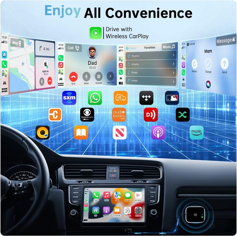 JDG Wireless CarPlay Adapter for Apple CarPlay, Easy to Upgrade Wired CarPlay to Wireless, Instant Connectivity, Super Mini Car Play Dongle for iPhone Fit for Cars with Built-in CarPlay - Image 3
